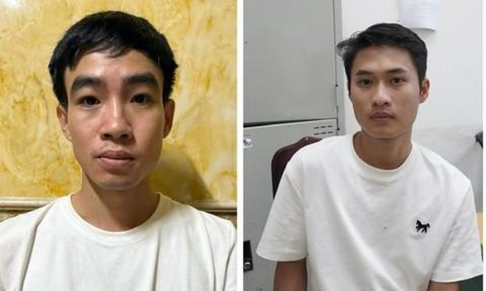 Tuyến và Phiêng tại cơ quan Công an.