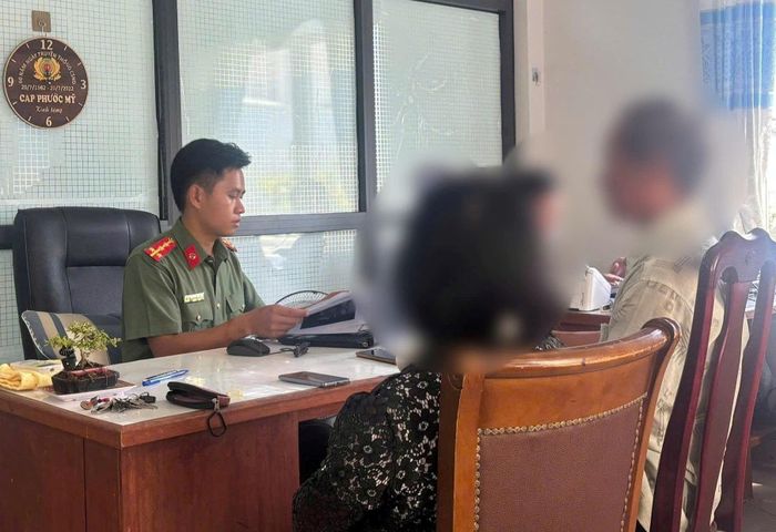Cán bộ chiến sĩ Công an TP Đà Nẵng làm việc, đấu tranh với những người vi phạm.