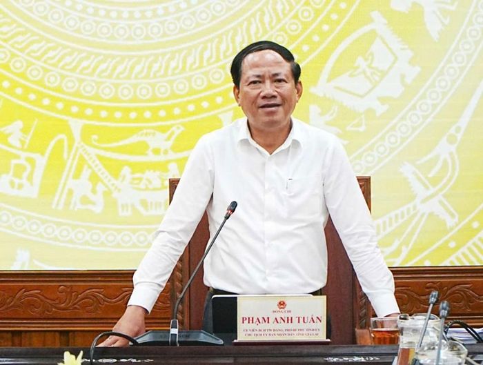  Ông Phạm Anh Tuấn Chủ tịch UBND tỉnh phát biểu chỉ đạo. 