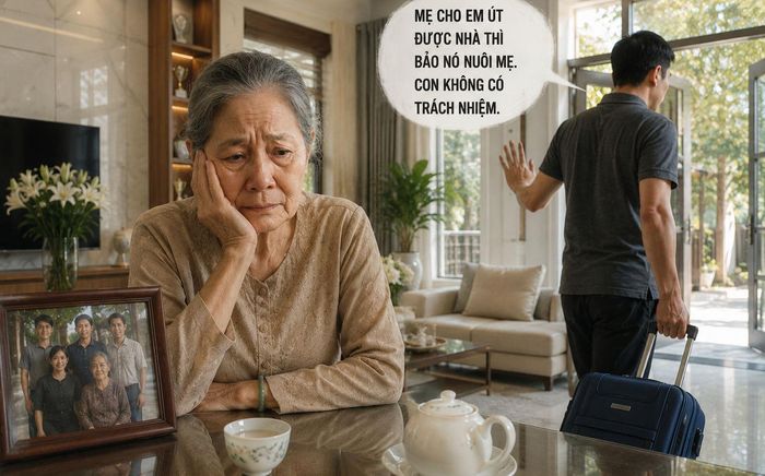 Con trai cả từ chối phụng dưỡng, bảo "đem nhà cho con út thì để nó nuôi mẹ".