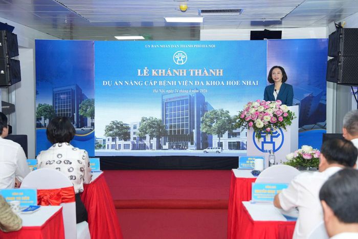 Phó Chủ tịch UBND thành phố Vũ Thu Hà phát biểu chỉ đạo tại chương trình. Ảnh: Linh Phạm