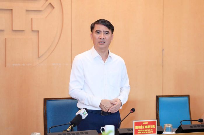Phó Chủ tịch UBND thành phố Hà Nội Nguyễn Xuân Lưu phát biểu kết luận hội nghị. Ảnh: PV