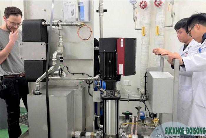 Quy trình sản xuất thuốc phóng xạ tại bệnh viện Ung bướu Nghệ An được xây dựng theo mô hình khép kín.