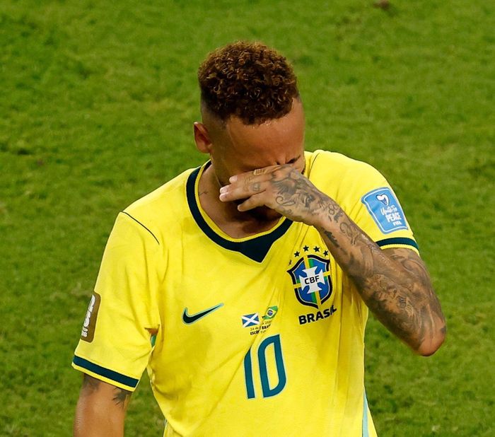 Neymar không kìm được nước mắt sau màn ra mắt Brazil tại World Cup 2026. (Nguồn X)