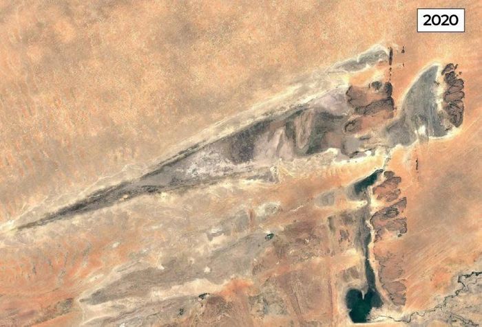  Hồ Mead, Mỹ trong các năm 1984 và 2020. Ảnh: Google Earth. 
