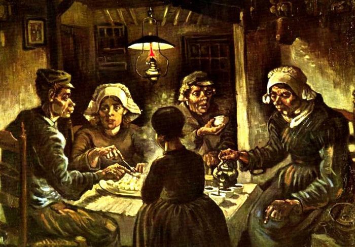  Bức tranh Những người ăn khoai của Van Gogh. Ảnh: wikipedia 