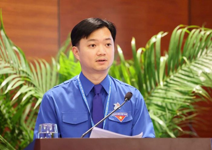 Bí thư thường trực Trung ương Đoàn Nguyễn Minh Triết phát biểu tại họp báo
