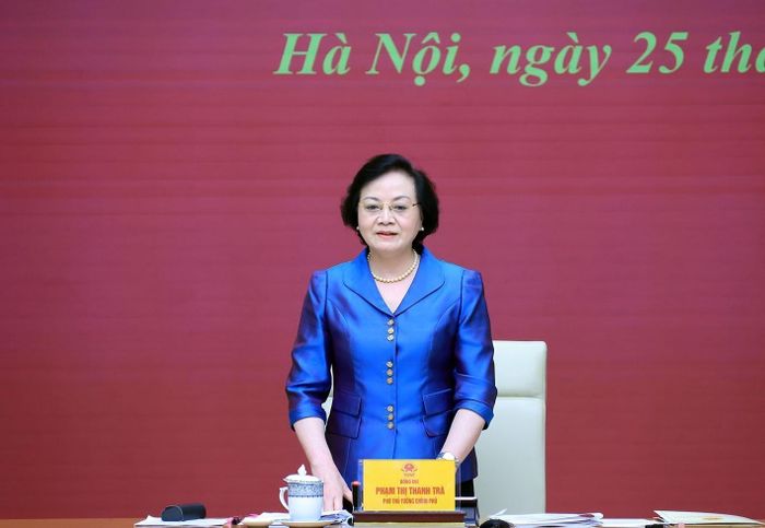 Phó Thủ tướng Phạm Thị Thanh Trà phát biểu chỉ đạo tại hội nghị. Ảnh: Tuấn Anh - TTXVN