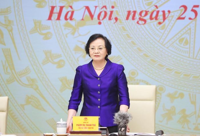 Phó Thủ tướng Phạm Thị Thanh Trà chủ trì Hội nghị toàn quốc về bảo vệ trẻ em. Ảnh: Lâm Khánh – TTXVN