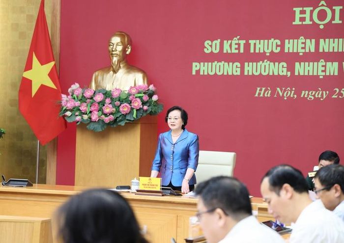 Phó Thủ tướng nhấn mạnh các mục tiêu đến hết năm 2026 phấn đấu tìm kiếm, quy tập khoảng 3.000 hài cốt liệt sĩ - Ảnh: VGP/Thu Giang