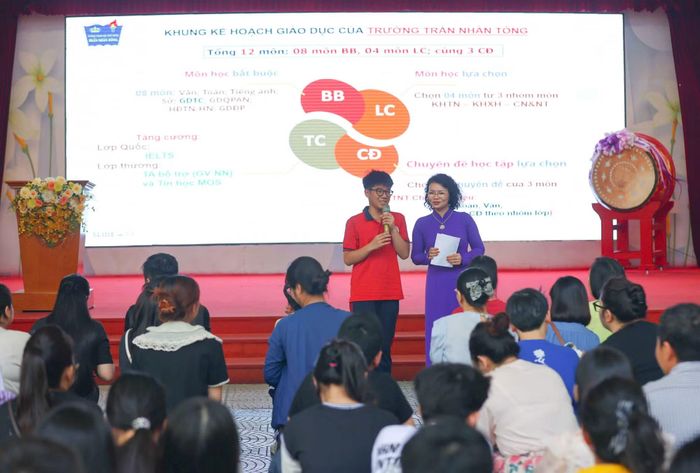 Các học sinh được cung cấp thông tin về kế hoạch giáo dục của nhà trường trong không khí cởi mở