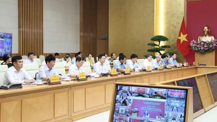 Đại diện lãnh đạo các bộ, ngành, cơ quan tham dự hội nghị. (Ảnh: VGP)