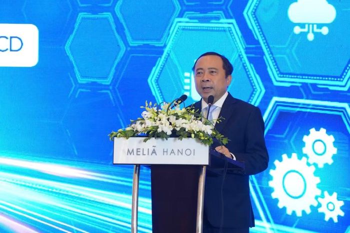 Bộ trưởng Khoa học và Công nghệ Vũ Hải Quân phát biểu đề dẫn.