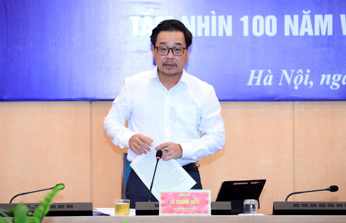  Phó giám đốc Sở Tài chính TP Hà Nội Lê Trung Hiếu. Ảnh: LÊ HẢI 