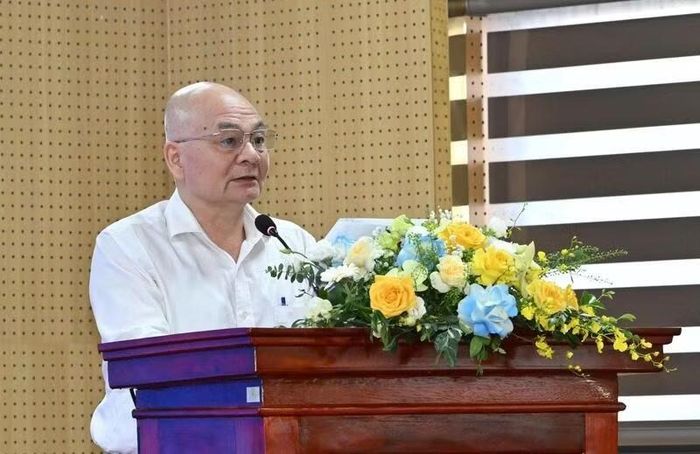 Ông Đinh Quốc Thái phát biểu tại hội nghị. Ảnh: Cấn Dũng.