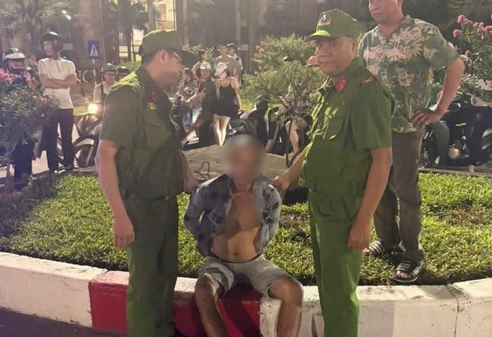 Trần Văn Long tại thời điểm bị bắt giữ.
