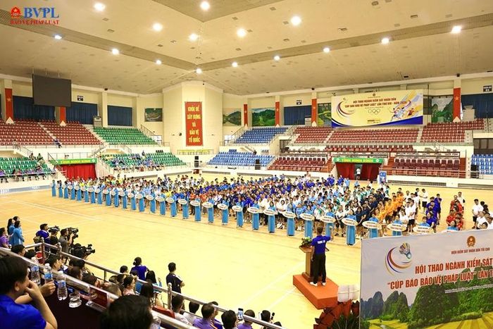  Quang cảnh Lễ khai mạc Hội thao ngành Kiểm sát nhân dân “Cúp Báo Bảo vệ pháp luật” lần thứ XIV - năm 2026.