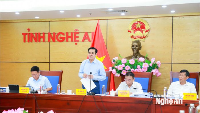 Chủ tịch UBND tỉnh Võ Trọng Hải phát biểu kết luận. Ảnh: Thành Duy