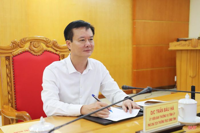 Phó Chủ tịch Thường trực UBND tỉnh Trần Báu Hà kết luận buổi làm việc.