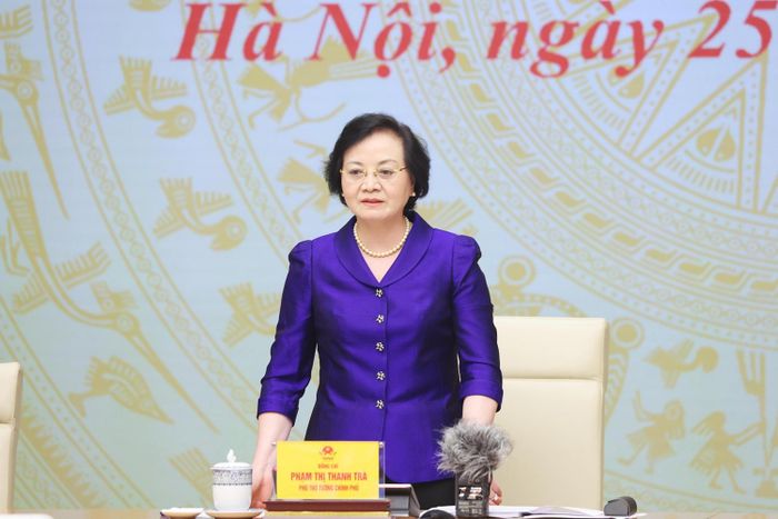 Phó Thủ tướng Chính phủ Phạm Thị Thanh Trà phát biểu kết luận hội nghị. Ảnh thethaovanhoa.vn