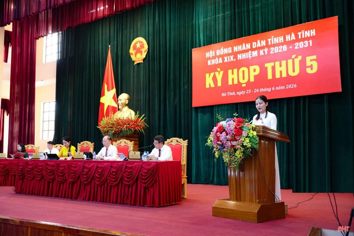 Đại biểu Đinh Thị Hồng Vân - Ủy viên chuyên trách Ban Văn hóa - Xã hội HĐND tỉnh (Tổ đại biểu số 5).