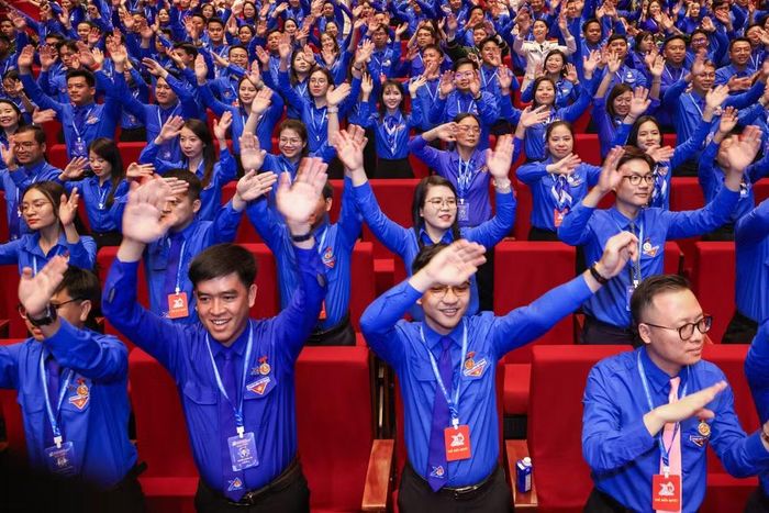 Các đại biểu tham dự Đại hội Đoàn. (Ảnh: Vietnam+)