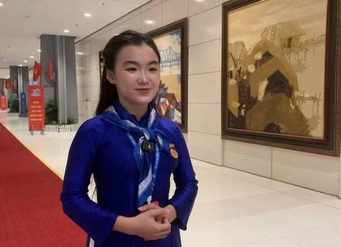 Đại biểu Hoàng Trà My. (Ảnh: Phạm Mai/Vietnam+)