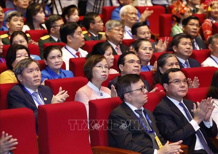 Các đại biểu tham dự Phiên trọng thể Đại hội Đoàn toàn quốc lần thứ XIII. Ảnh: Thống Nhất/TTXVN