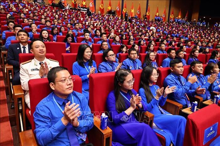 Đại biểu dự phiên Khai mạc trọng thể Đại hội đại biểu toàn quốc Đoàn Thanh niên Cộng sản Hồ Chí Minh lần thứ XIII, nhiệm kỳ 2026-2031. Ảnh: Minh Đức/TTXVN