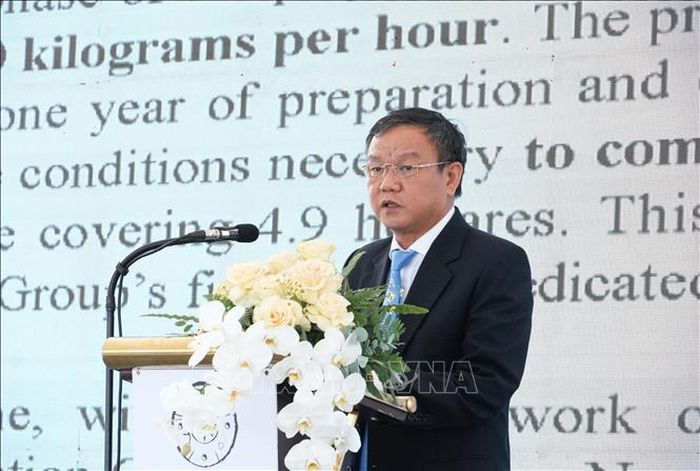 Ông Đào Mỹ, Phó Chủ tịch UBND tỉnh Đắk Lắk, phát biểu tại buổi lễ.
