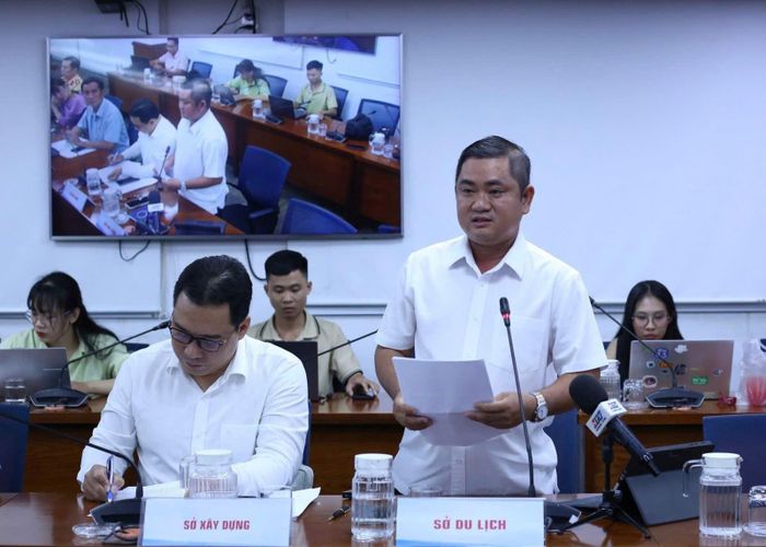 Ông Nguyễn Hữu Ân, Phó Trưởng phòng Quy hoạch phát triển tài nguyên du lịch, Sở Du lịch TP Hồ Chí Minh trả lời báo chí chiều 25/6.