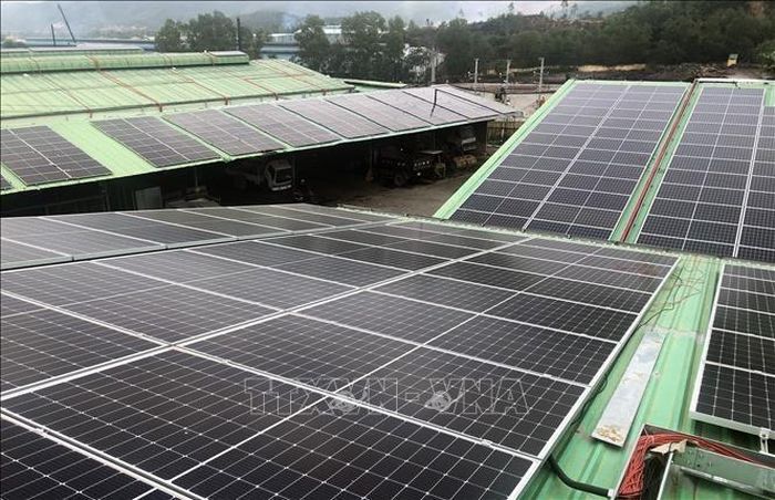 Một dự án điện mặt trời ở Bình Định. Ảnh: Nguyên Linh - TTXVN