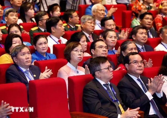 Các đại biểu tham dự Phiên trọng thể Đại hội Đoàn toàn quốc lần thứ XIII. Ảnh: Thống Nhất/TTXVN