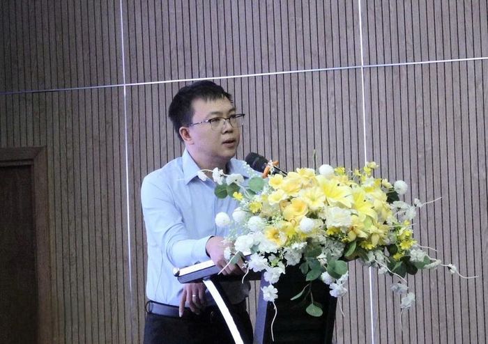 TS. Nguyễn Thanh Tùng, Phó Cục trưởng Cục Biển và Hải đảo Việt Nam chia sẻ tại Diễn đàn. Ảnh: Lê Hải
