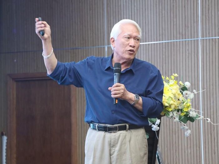Ông Nguyễn Chu Hồi, Phó Chủ tịch Thường trực Hội Thủy sản Việt Nam chia sẻ tại Diễn đàn. Ảnh: Lê Hải