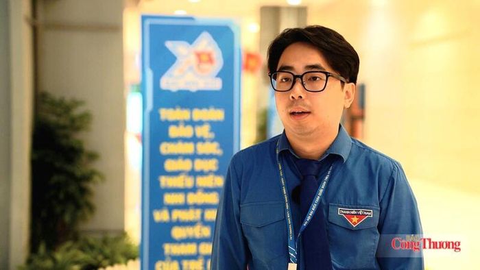 Anh Phạm Đăng An - Ủy viên Ban Chấp hành Trung ương Đoàn khóa XIII, Bí thư Đoàn Tập đoàn Công nghiệp - Năng lượng Quốc gia Việt Nam.