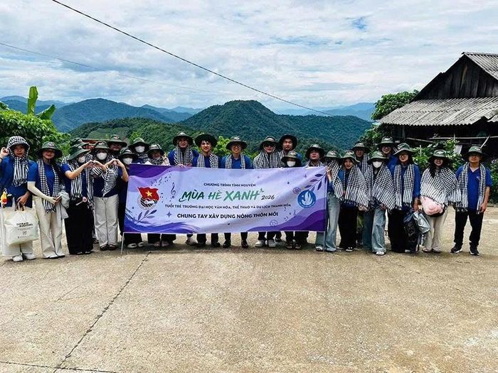 Tuổi trẻ Trường Đại học Văn hóa, Thể thao và Du lịch Thanh Hóa thực hiện chương trình tình nguyện “Mùa hè xanh năm 2026” tại xã Pù Nhi.