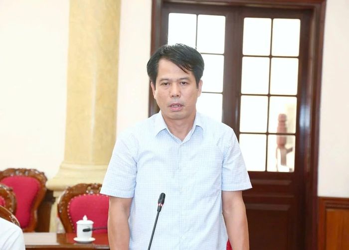 Trưởng Ban Tuyên giáo và Dân vận Tỉnh ủy Đào Xuân Yên phát biểu tại hội nghị.