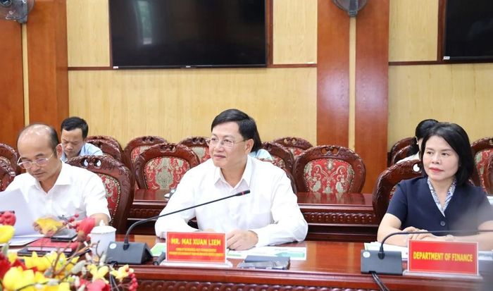 Phó Chủ tịch Thường trực UBND tỉnh Mai Xuân Liêm phát biểu ghi nhận sự quan tâm của các doanh nghiệp.