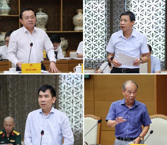 Đại diện lãnh đạo các bộ, ngành và hiệp hội tham gia góp ý tại cuộc họp. Ảnh: VGP.