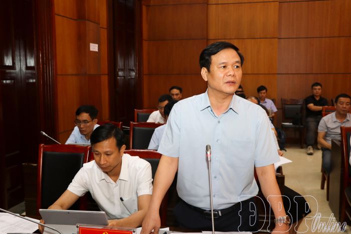 Lãnh đạo Sở Khoa học và Công nghệ phát biểu tại phiên họp.