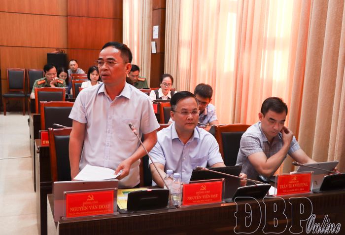 Đồng chí Nguyễn Văn Đoạt, Phó Chủ tịch UBND tỉnh phát biểu tại phiên họp.