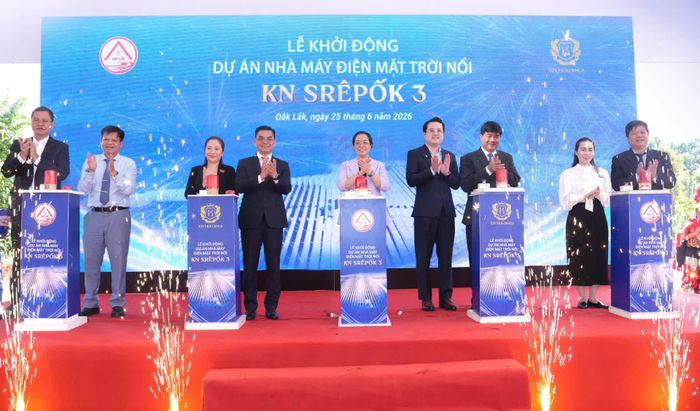 Nghi thức kích hoạt khởi động Dự án Nhà máy điện mặt trời nổi KN Srêpốk 3.