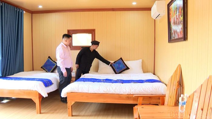Việc đầu tư cải tạo phòng nghỉ giúp mô hình homestay của anh Thàn Văn Duy ngày càng thu hút du khách.