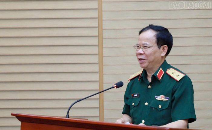 Trung tướng Tạ Quang Khải - Phó Viện trưởng Viện KSND tối cao, Viện trưởng Viện KSQS Trung ương phát biểu chỉ đạo hội nghị.