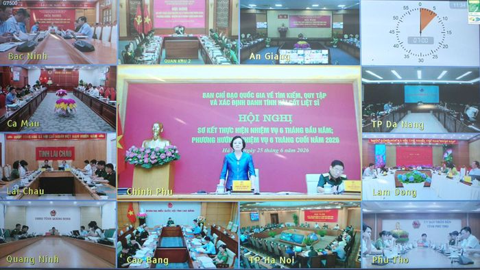 Hội nghị kết nối trực tuyến với sự tham gia của 34 tỉnh, thành phố và 7 quân khu trên cả nước