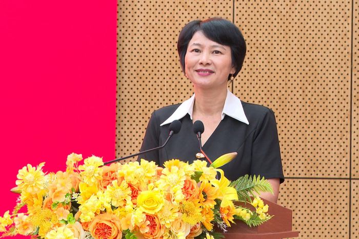 Phó Bí thư Tỉnh ủy, Chủ tịch Ủy ban MTTQ Việt Nam tỉnh Lâm Đồng Phạm Thị Phúc phát biểu chỉ đạo và giao nhiệm vụ