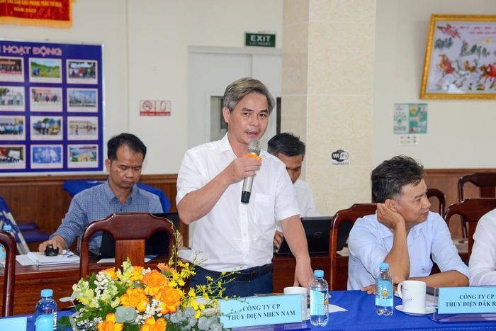 Ông Trần Đình Thảo, Trưởng Phòng Vận hành, Công ty CP Thủy điện miền Nam tham gia thảo luận tại hội nghị