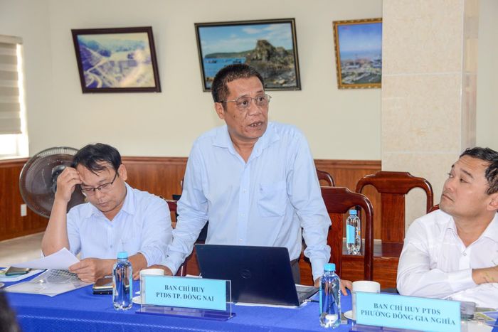 Ông Lê Văn Hải, Phó Trưởng Phòng Khoáng sản và Thủy lợi, Sở Nông nghiệp và Môi trường TP Đồng Nai phát biểu tại hội nghị