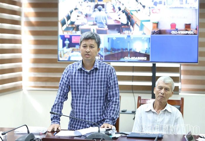 Công dân Hạ Văn Nam có địa chỉ tại tổ dân phố Vĩnh Sơn 3, xã Thổ Tang báo cáo một số nội dung kiến nghị.